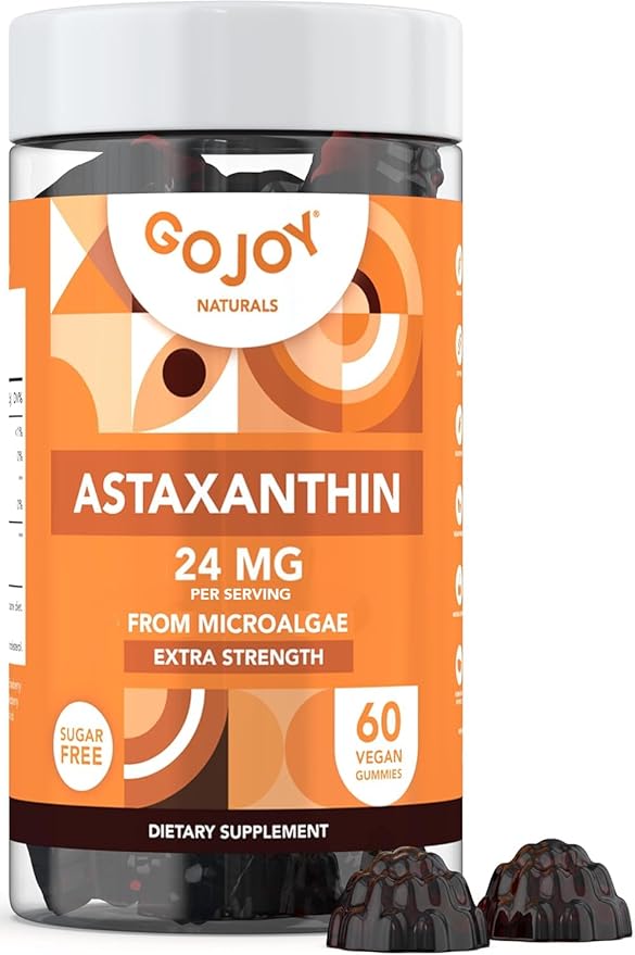 Astaxanthin Gummies 24mg – High Potency Antioxidant Supplement – Skin Eye &amp Immune Wellness Support – Vegan Sugar-Free Non-GMO Gluten-Free Soy-Free – 60 Gummies