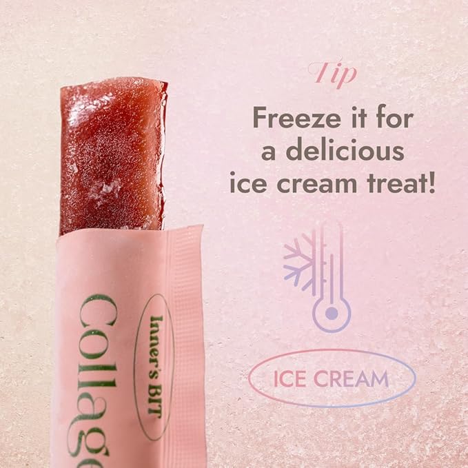 MIZON INNERSBIT Collagen Jelly 3300(14 Sticks) Vegan Korean Collagen Jelly Snack with Vitamin C Hyaluronic Acid Biotin &amp Glutathione Edible Collagen Supplement for Skin Halal Certified