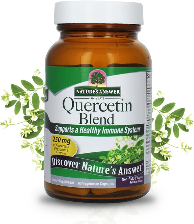 Nature's Answer Quercetin Blend 60 Capsules Respiratory Support* | Immune Support* | Gluten Free | Kosher | Vegetarian | Vegan | Non-GMO