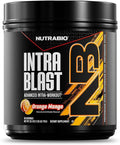 NutraBio Intra Blast Bcaa Powder Amino Acid Supplement Electrolyte &amp Hydration Blend Intra Pre Workout &amp Muscle Recovery 20g Eaa Amino Acids Powder 5g Glutamine- Orange Mango 30 Serving