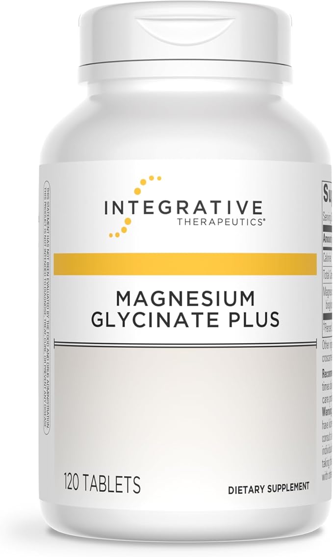 Integrative Therapeutics Magnesium Glycinate Plus - Cardiovascular Support Supplement* - Supports Brain &amp Muscular Function* - 120 Count (60 Servings)