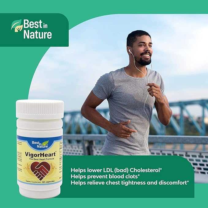 VigorHeart-The Natural Heart Supplements Pills with Coq 10 Salvia Miltiorrhiza and Panax Pseudoginseng (30 Capsules)
