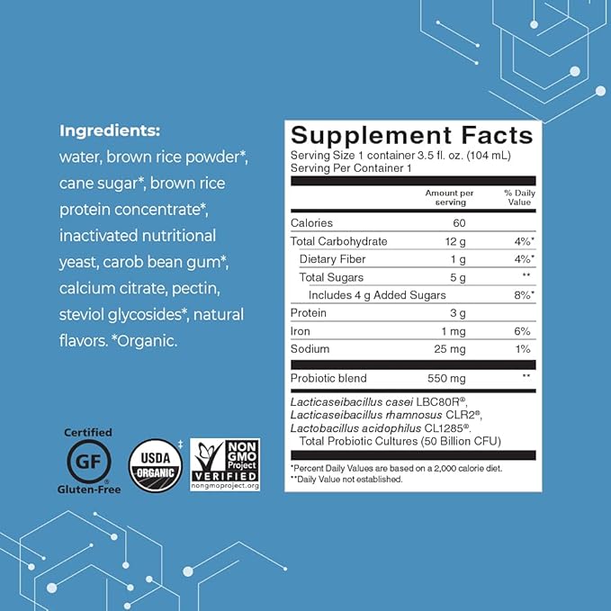 BIO-K PLUS Organic Blueberry Fermented Rice Probiotic 6pk 3.5 FZ