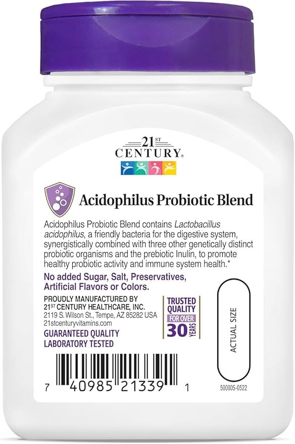 21st Century Acidophilus Capsules - 100 ct Pack of 3