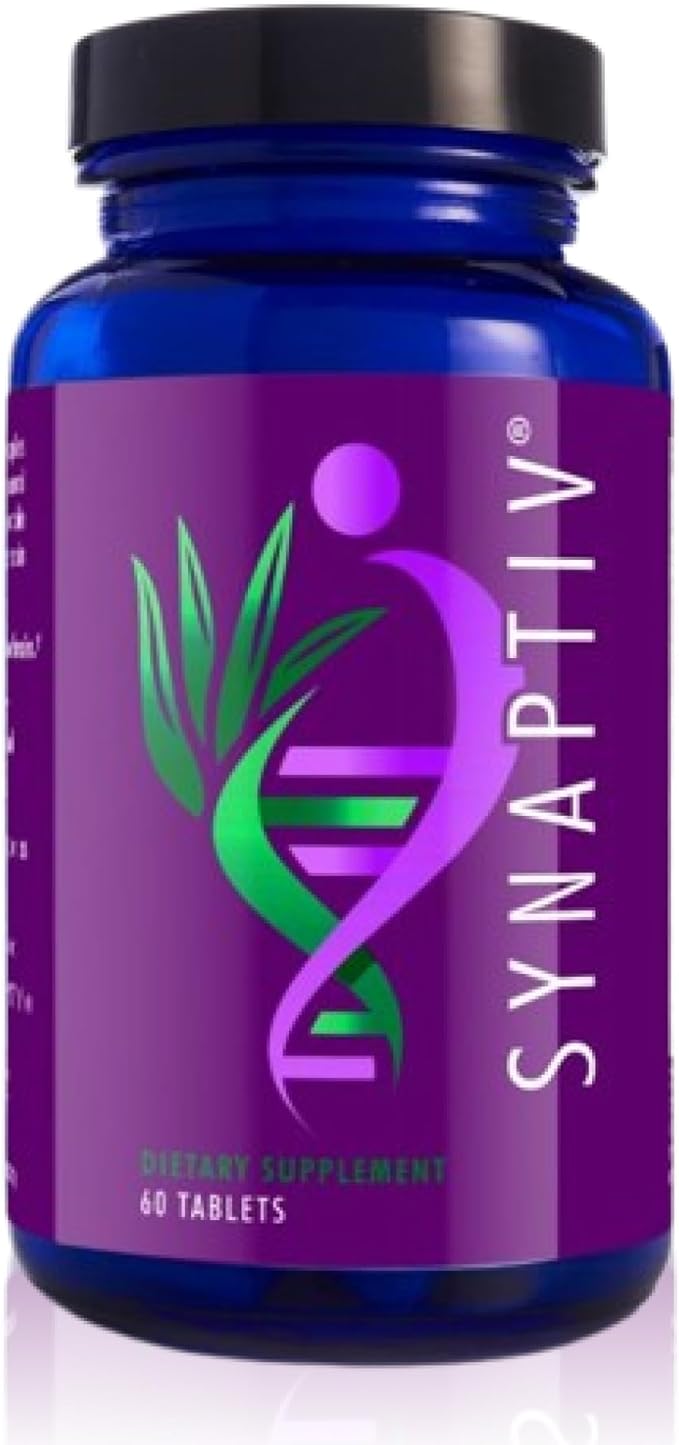 Youngevity Synaptiv™ Brain Support - 12in1 - Ginkgo Huperzine Bacopa Quercetin and More - with Potent Antioxidant Blend + Vitamins - 60 Tablets (Pack of 1)