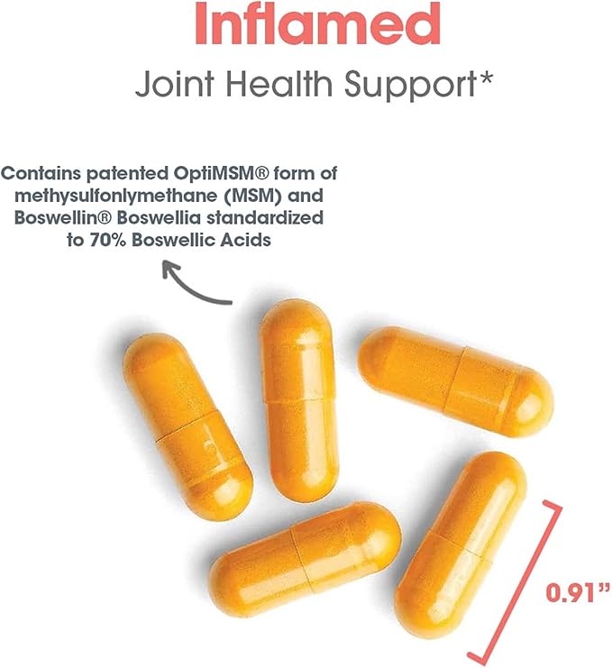 Allergy Research Group InflaMed - Connective Tissue &amp Joint Support Supplement - Synergistic Herbal &amp Enzyme Complex - Includes MSM Turmeric Boswellia &amp Bromelain - 60 Servings - 120 Cap