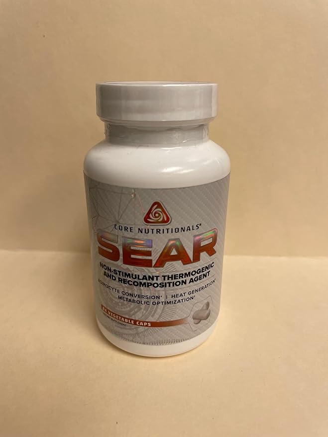 Core Nutritionals Sear Thermogenic &amp Recomposition Agent | Non Stim Fat Burner | Weight Management Support | with Paradoxine Grains of Paradise | 84 Vegetable Capsules