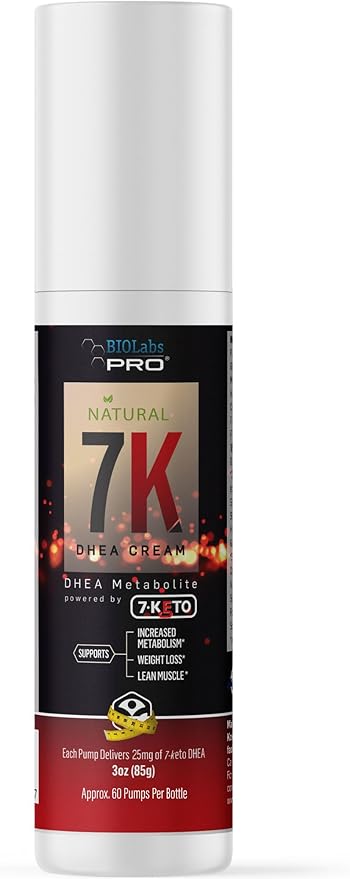 7-Keto dhea - Fat Burner - Natural 7K Dhea Cream - Metabolism Support - Maximum Strength Dhea Used by Men and Women for Lean Muscle and Fat Loss Support