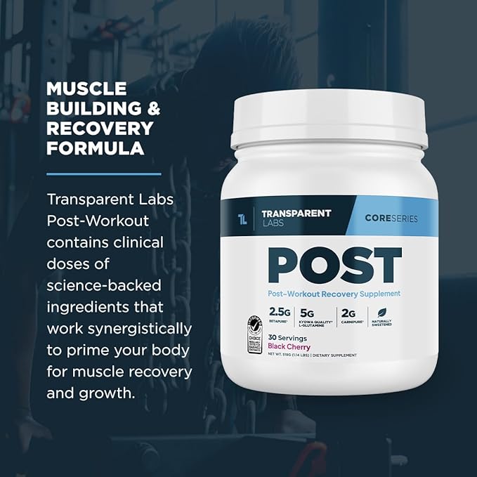 Transparent Labs Post Workout Recovery Muscle Builder (30 Servings Strawberry Lemonade) &amp Creatine HMB (30 Servings Unflavored)