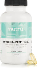 O-Mega-Zen3 +EPA Vegan Omega 3 Supplement - Fish Oil Alternative - Premium Marine Algal Based Omega-3 DHA and EPA Fatty Acids - Carrageenan Free - 120 Softgels