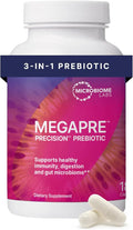 Microbiome Labs MegaPre Prebiotic Fiber Supplement in Vegetable Capsules - Prebiotic Supplement with Clinically Tested Oligosaccharides - Support Microbial Diversity &amp Gut Health (180 Capsules)