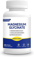 Magnesium Glycinate High Absorption Magnesium Complex with Vitamin D3 &amp B6 Supports Relaxation Muscle Function &amp Heart Health Vegan Non-GMO 60 Capsules