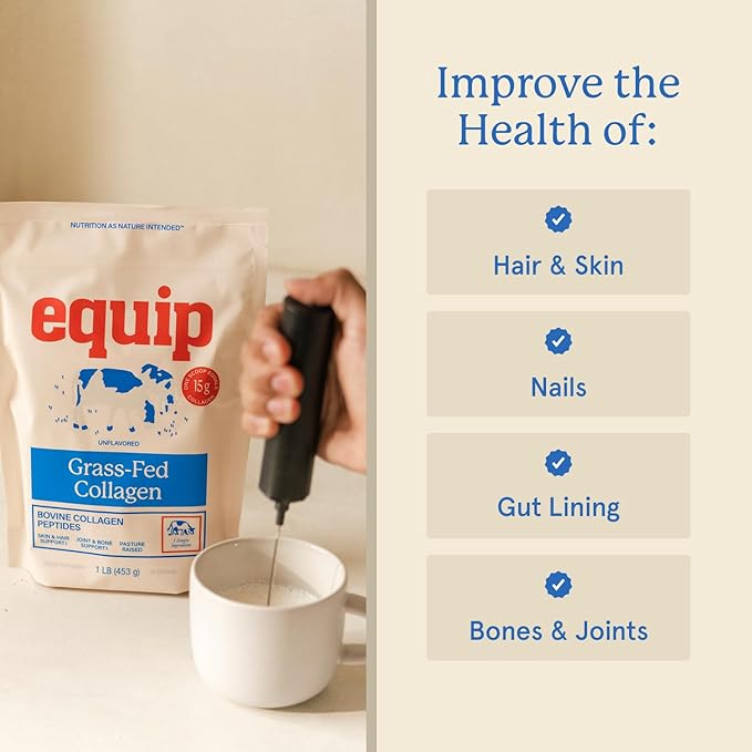 Equip Foods Prime Protein Powder Unflavored &amp Collagen Powder Unflavored