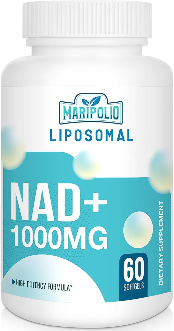 Liposomal NAD+ 1000 mg Supplement | High Bioavailability Liposomal Delivery | Cellular Energy &amp Wellness Support | Pure NAD+ Dietary Supplement for MenWomen 60 Softgels