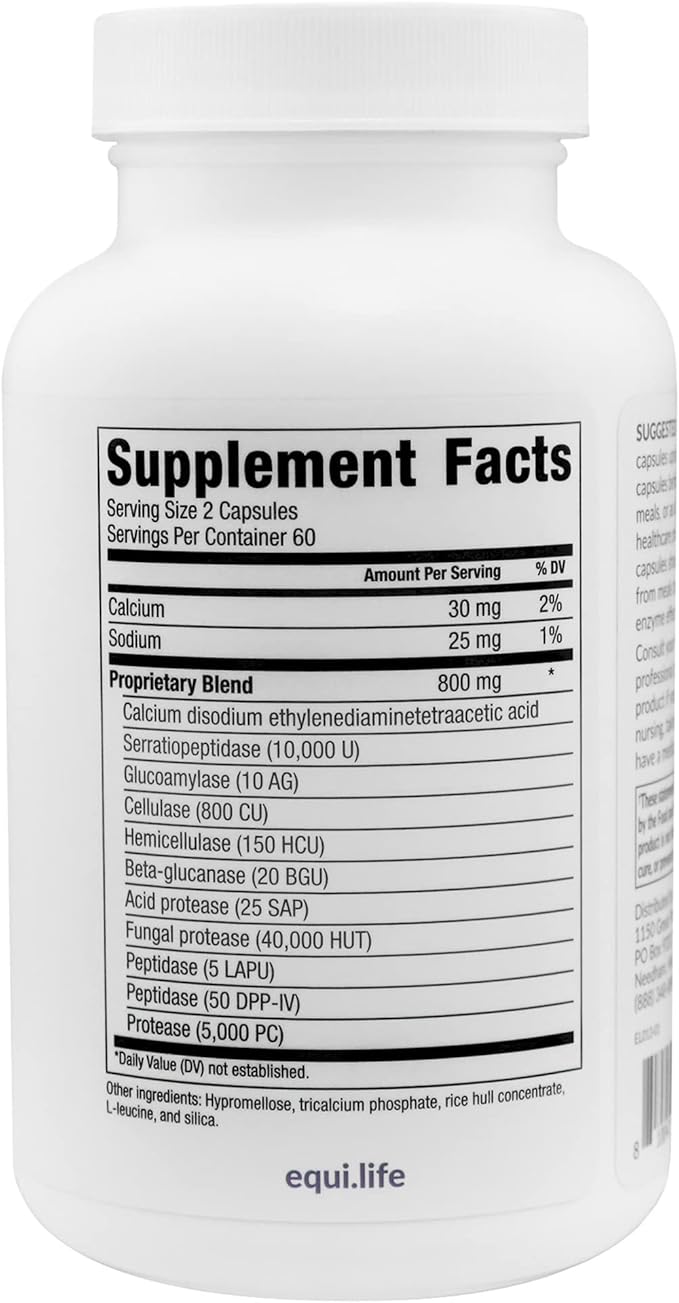 Equilife Florafilm Digestive Enzymes for Gut Flora Balance for Men and Women Gut Health and Immunity Support Supplement Supports Healthy Digestion Gluten Free Vegan Non GMO 120 Capsules