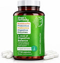 A dose of Digestive Balance-Gut Health Supplement-USDA-Kombucha 7 Probiotic Strains and Prebiotics for Microbiome-Digestive Enzymes for Digestion-Bloating Relief for Women and Men (60 Count)
