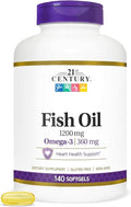 21st Century Fish Oil Omega 3-6 1200Mg Softgels 140 Count (2 Pack)