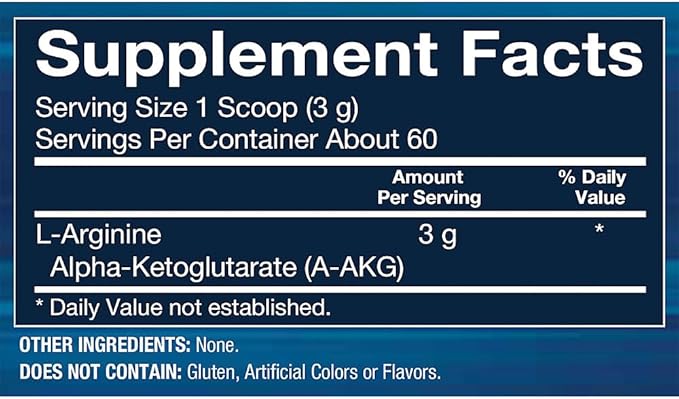 BodyTech L-Arginine AKG 3000MG - Supports Exercise Endurance &amp Intensity Muscle Growth &amp Recovery Vasodilation Nitric Oxide (6.35 Ounce Powder)