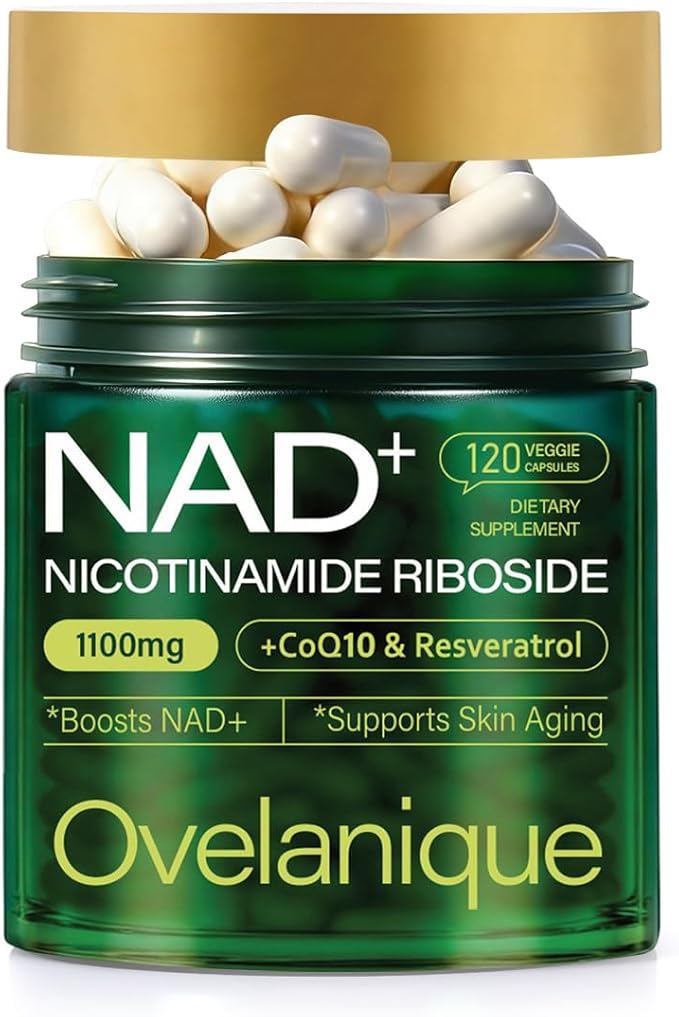 NAD Supplement with Nicotinamide Riboside &amp Resveratrol |NMNH Supplement Alternative| NAD+ Complex with Quercetin Phytosome &amp CoQ10 | Liposomal Delivery120 Capsules(Packaging May Vary)