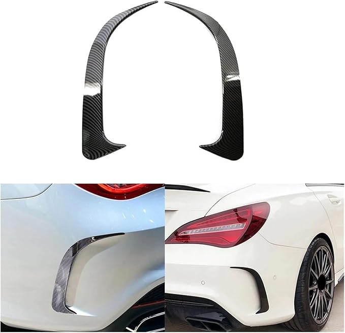 6Pcs Carbon Car Bumper Splitter Spoiler Side Air Vent Canard Trim Kit Compatible for Benz CLA CLA200 220 250 260 2016-2019 binbin06792 store
