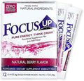 FocusUP Think Drink – Natural Energy &amp Focus Supplement Powder with Acetyl L-Carnitine Rhodiola DMAE &amp Huperzine-A | Brain Support Mental Clarity &amp Smooth Energy | 12 Sugar-Free Stick P