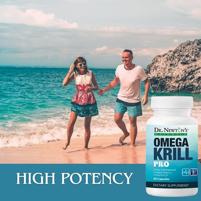Dr. Newton’s Naturals OmegaKrill Pro EPA &amp DHA Omega 3 Pristine Krill Oil – Brain Joints Eyes - 60 Softgels