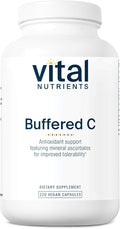 Vital Nutrients Buffered Vitamin C 500mg - Vegan Gentle Vitamin C for Sensitive Individuals* - Immune Support Supplement* - Gluten Dairy and Soy Free - Non-GMO - 220 Capsules