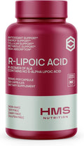 HMS Nutrition Stabilized R-Lipoic Acid 300mg per Serving — Pure R Alpha Lipoic Acid (R-ALA) High Potency Active R Isomer Antioxidant Nerve &amp Metabolism Support — NSF Certified Non-GMO Vegan 120Cap