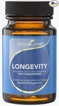 Young Living - Longevity 30 Softgels | Daily Essential Oil Supplement | Antioxidant Properties | Defense Against Free Radicals &amp Support for DHA Levels | Cellular Wellness