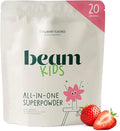 Beam Kids Multivitamin Powder – Kids Vitamins with Greens Probiotic &amp Prebiotic Immune Support for Children &amp Toddlers No Artificial Sweeteners for Picky Eaters 20 Servings Strawberry Fl