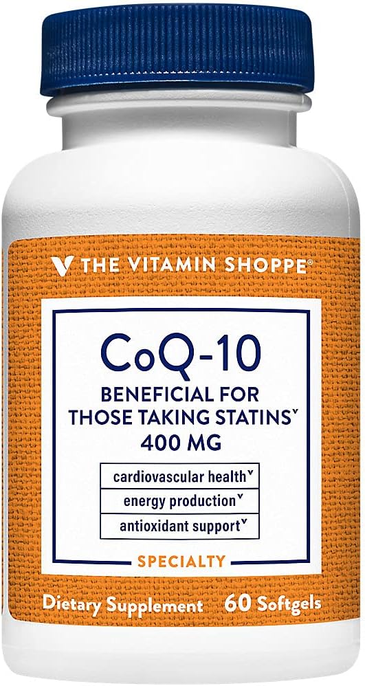 The Vitamin Shoppe CoQ-10 400mg Beneficial for Those Taking (60 Softgels)