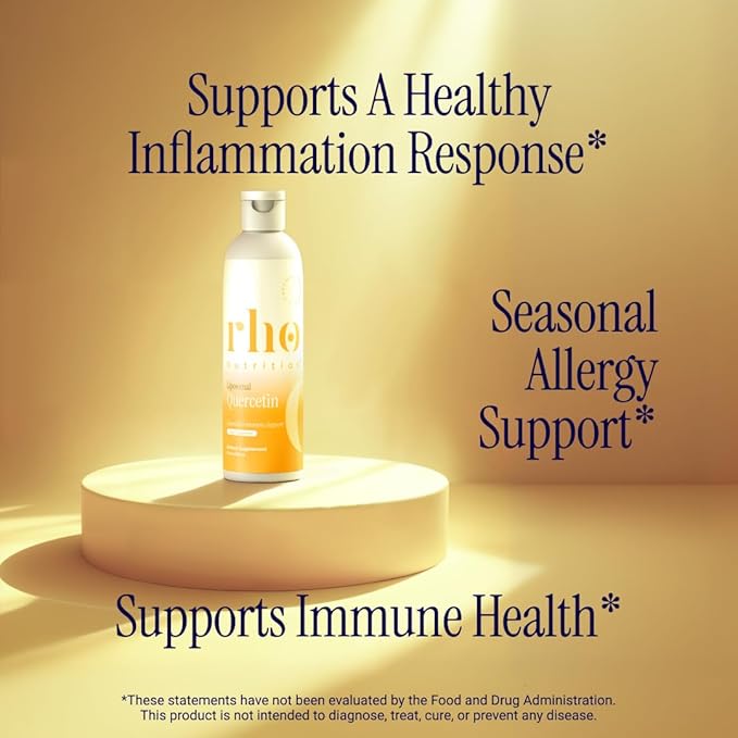 Rho Nutrition Liposomal Quercetin - Ultra High Absorption Liquid Quercetin Supplement – Seasonal and Immune Support