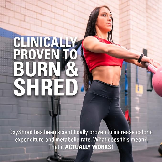 EHP Labs OxyShred Pre Workout Powder - Preworkout Powder with L Glutamine &amp Acetyl L Carnitine Energy Boost Drink - Pink Grapefruit 60 Servings