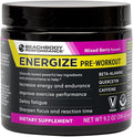 BODi Energize Pre Workout Powder - Beta-Alanine Quercetin &amp Low-Dose Caffeine Formula for Enhanced Energy &amp Focus Increase Energy &amp Endurance Supplement Mixed Berry 40 Servings