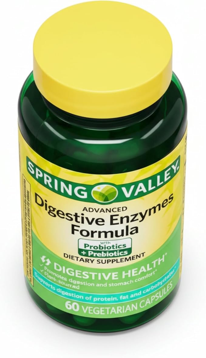 Unique Bundle Store Digestive Enzymes – 60 Vegetarian Capsules Enzimas Digestivas with Probiotics and Prebiotics Enzymes for Digestion Daily Digestive Health Supplement (Pack of 1)