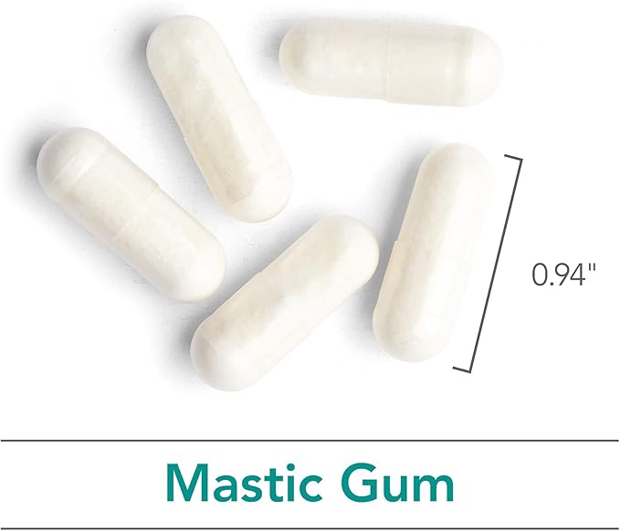 Allergy Research Group NutriCology Mastic Gum - Supports Digestive Comfort - Delivers 1000 mg Chios Mastic Gum Resin per Serving - Vegetarian &amp Hypoallergenic - 30 Servings - 60 Capsules