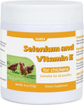Selenium and Vitamin E Powder for Chickens Selenium for Chickens Immune System Muscle Support &amp Prevents Improve Wry Neck Selenium Vitamin E Supplements Suitable for All Poultry Chicken &a