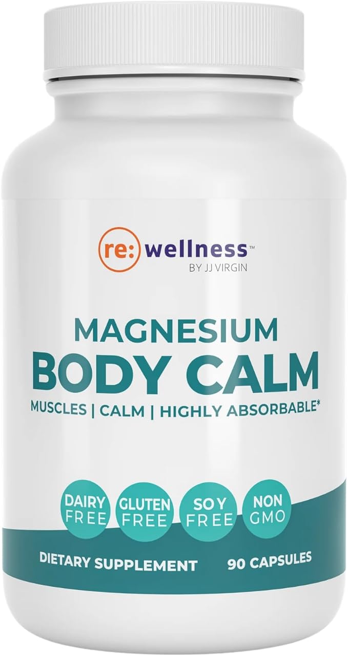 Reignite Wellness by JJ Virgin | Magnesium Body Calm | Chelated Magnesium Supplement for Energy Production Sense of Calm &amp Immune Support | Magnesium Bisglycinate Chelate Complex | 120 Capsules