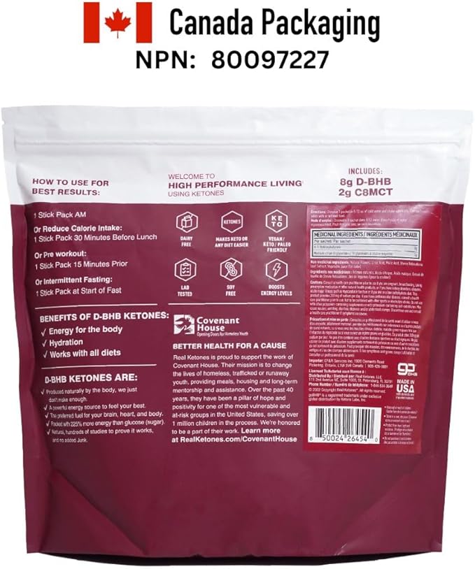 Real Ketones MCT &amp BHB Exogenous Ketones Drink Mix Packets Elevate Keto Electrolytes Powder Packets No Sugar with 4 Main Electrolytes Plus Hydrating Proprietary Keto BHB (30 Pack Mixed Berry)
