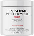 Codeage Liposomal Multi Amino Powder Supplement - BCAA &amp EAA Supplement All 9 Essential Amino Acids Branched-Chain Amino Acid Pre &amp Post Workout Unflavored Liposomal Delivery Non-GMO 6.1
