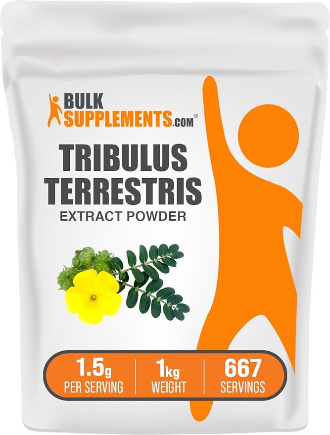 BulkSupplements.com Tribulus Terrestris Extract Powder - Tribulus Terrestris Supplements Herbal Supplement - Gluten Free 1.5g per Serving 1kg (2.2 lbs) (Pack of 1)