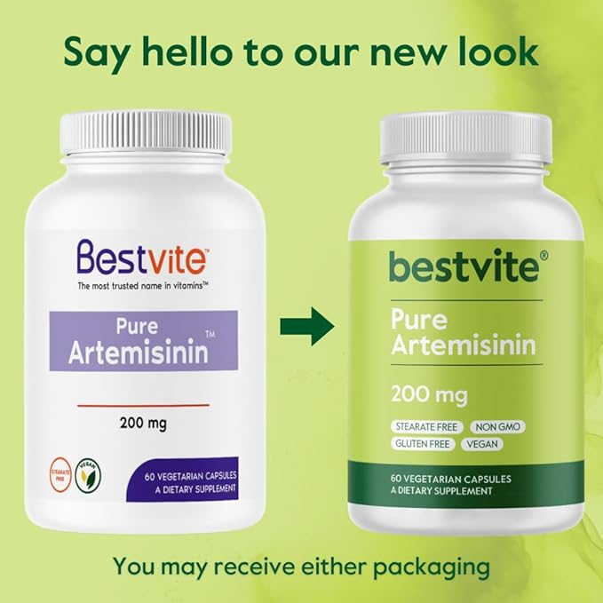 BESTVITE Artemisinin 200mg Per Capsule (60 Vegetarian Capsules) - No Stearates - No Flow Agents - Vegan - Non GMO - Gluten Free