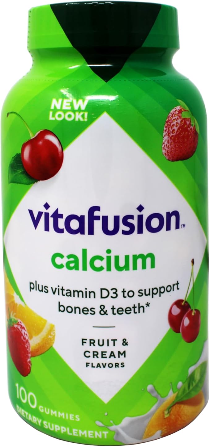 Vitafusion Gummies Calcium with Vitamin D3 100 Count Pack of 2