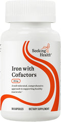 Seeking Health Iron with Cofactors as Ferrochel Ferrous Bisglycinate Vitamin A and C Cofactors Digestive Enzymes for Optimal Iron Absorption Vegan and Vegetarian (90 Capsules)*