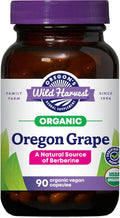 Oregon's Wild Harvest Certified Organic Oregon Grape Berberine Supplement 1140 mg 90 Count