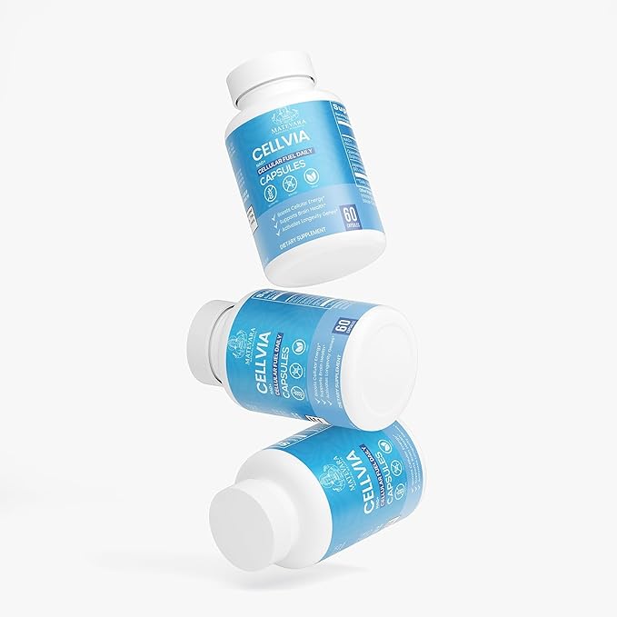Cellvia NAD+ 500mg: Cellular Energy Metabolism Quercetin &amp Resveratrol | 60 Ct