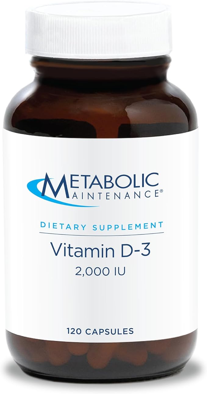 Metabolic Maintenance Vitamin D3 2000 IU - Delivers 50 mcg Vitamin D3 - Supports Bone Strength Immune Balance &amp Mood Wellness - 120 Servings - 120 Capsules