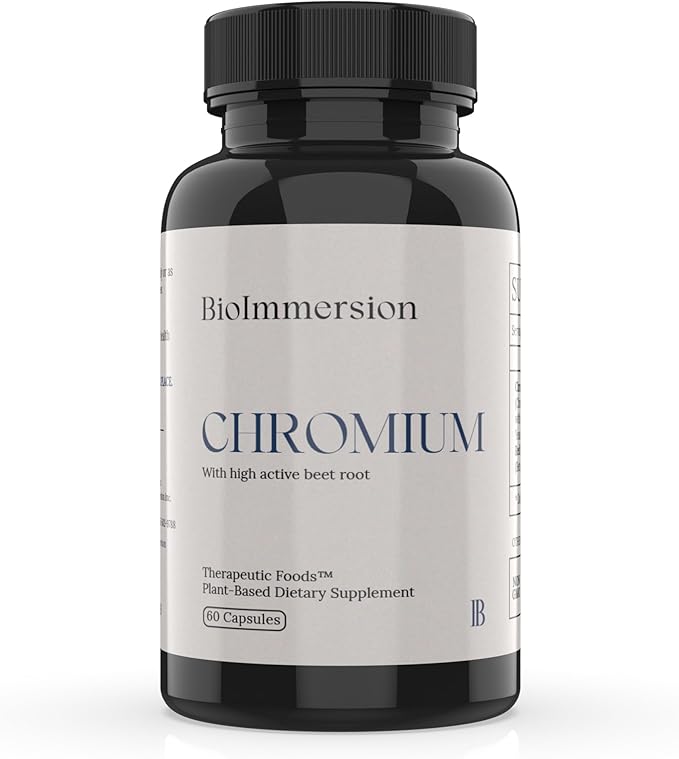 Chromium Bio-Organic with Beet - Supports Healthy Energy Production Metabolic Function &amp Healthy Circulation w Niacin Bound Chromium &amp High-Nitrate Organic Beet Root - Vegan Non GMO - 60 Cap