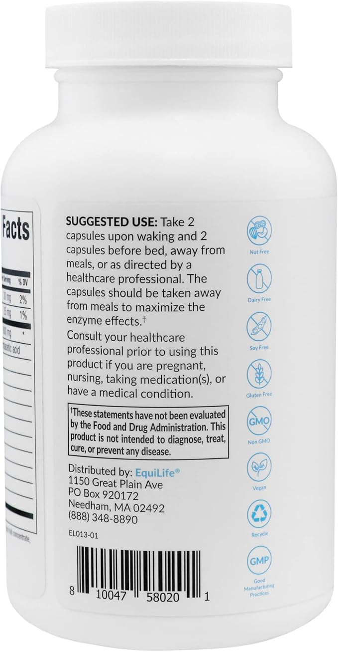 Equilife Florafilm Digestive Enzymes for Gut Flora Balance for Men and Women Gut Health and Immunity Support Supplement Supports Healthy Digestion Gluten Free Vegan Non GMO 120 Capsules