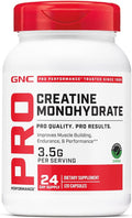 GNC Pro Performance Creatine Monohydrate Improves Muscle Building Endurance Performance 3.5g 120 Capsules